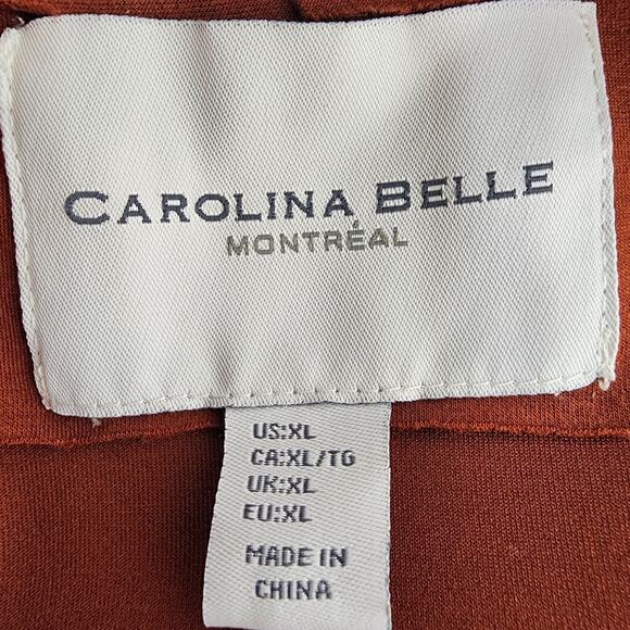 Carolina Belle Montreal Jacket Oversize Rusty Brown Open Front Long Cardigan XL - Picture 8 of 11